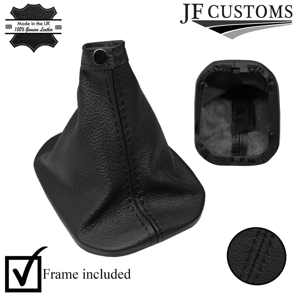 BLACK LEATHER MANUAL GEAR GAITER+PLASTIC FRAME FITS JEEP RENEGADE 14-20