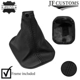 BLACK LEATHER MANUAL GEAR GAITER+PLASTIC FRAME FITS JEEP RENEGADE 14-20