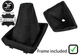 BLACK STITCH LEATHER AUTOMATIC GEAR GAITER+PLASTIC FRAME FOR BMW X2 F39 17-20