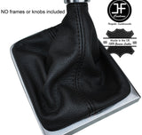 BLACK STITCHING MANUAL LEATHER GEAR GAITER FITS VW PASSAT B7 2011-2014