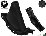 BLACK STITCH CARBON VINYL HANDBRAKE GAITER + FRAME FOR FORD FOCUS FL 2008-2011