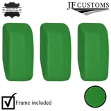 FOR VW GOLF MK2 JETTA 83-92 3X GREEN LEATHER DASHBOARD BLANK TRIMS + FRAMES