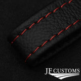 D RED STITCH LEATHER TAILGATE BOOT PULL STRAP HANDLE FOR FIAT 500 ABARTH 07-16
