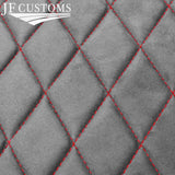 DSG2 RED STITCH L GREY LUXE SUEDE HEADLINER COVER FOR MERCEDES VITO 14-21 VAN