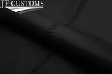 BLACK STITCH LEATHER 2X REAR LOWER +UPPER DOOR CARD COVERS FOR NISSAN 300ZX Z32