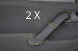 yellow stitch FITS VW LUPO 98-05  2X FRONT DOOR HANDLE LEATHER COVERS CUSTOM NEW