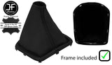 BLACK STITCH LEATHER MANUAL GEAR GAITER + FRAME FOR RENAULT TALISMAN 15-20