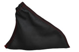 RED STITCHING LEATHER HANDBRAKE GAITER COVER FITS FIAT 500 2007-2015 CUSTOM NEW