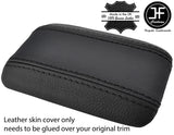 BLACK & BLACK REAL LEATHER  ARMREST LID COVER FITS MAZDA RX7 RX-7 92-01
