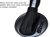 BLACK STITCH LEATHER AUTO AUTOMATIC DSG GEAR GAITER FITS VW BEETLE 2012-2015