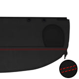 RED STITCH D GREY LUXE-SUEDE REAR PARCEL SHELF COVER FOR BMW E46 SEDAN 98-05