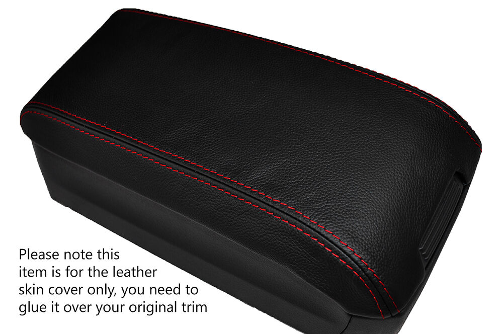RED STITCHING LEATHER ARMREST SKIN COVER FITS JEEP PATRIOT 2010-2015 CUSTOM NEW