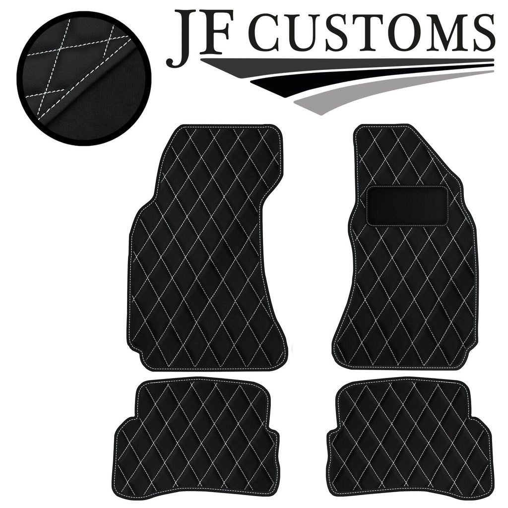 WHITE DIAMOND STITCH VINYL 4XTAILORED FLOOR CARPET FOR VW PASSAT B5 00-05 JF1