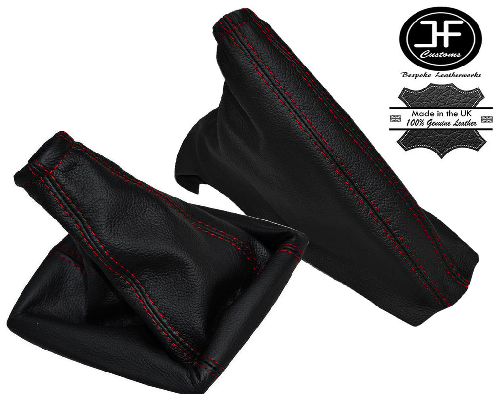 RED STITCH FITS VAUXHALL OPEL MERIVA A 02-10 GEAR HANDBRAKE GAITER LEATHER