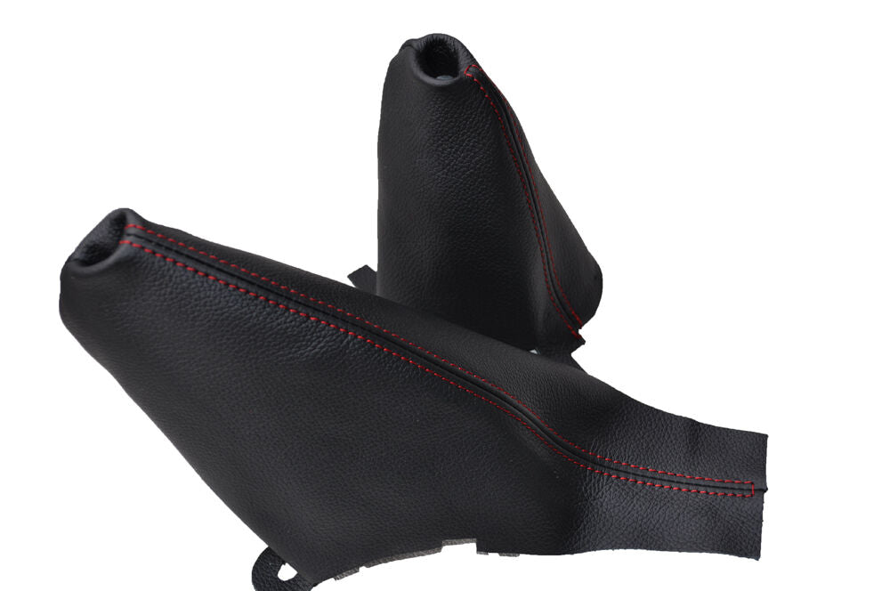 RED STITCH FITS BMW MINI COOPER S ONE R50 R53 2001-2006 AUTOMATIC 2 X GAITERS