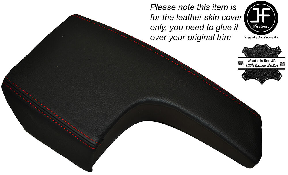 RED STITCHING ARMREST LID LEATHER  SKIN COVER FITS BUICK REGAL 2011-2014