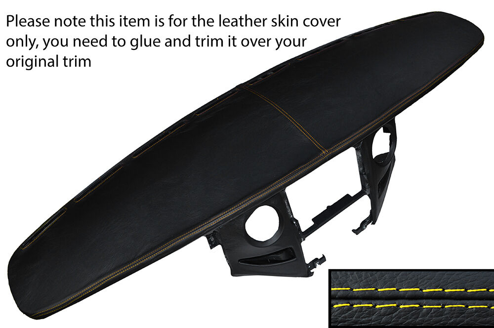 YELLOW STITCHING DASH DASHBOARD LEATHER SKIN COVER FITS IVECO DAILY 2007-2013