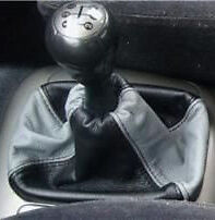 FITS ASTRA G MK4 COUPE 1998-2005 2 TONE LEATHER GEAR GAITER MID GREY BLACK