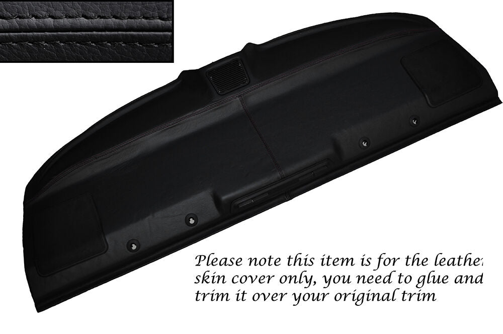 BLACK STITCH REAR PARCEL SHELF LEATHER COVER FITS BMW E36 SALOON SEDAN 91-98