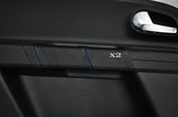 BLUE STITCH 2X DOOR HANDLE SKIN COVERS FITS VW UP SEAT MII SKODA CITIGO 11-15