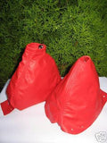 FITS NISSAN 300ZX REAL RED LEATHER GEAR/HANDBRAKE GAITER CUSTOM NEW MADE IN UK