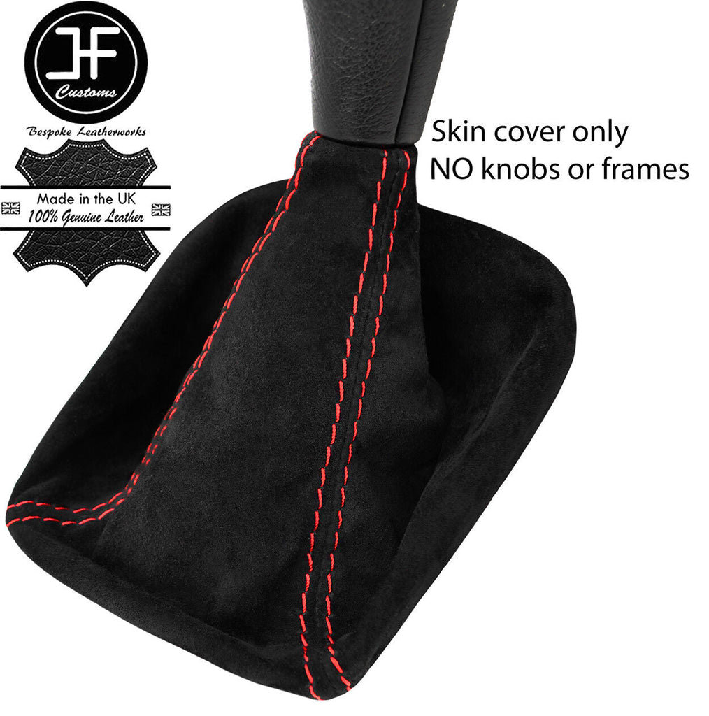 RED STITCH REAL SUEDE MANUAL GEAR GAITER FOR SUBARU IMPREZA WRX STI 2005-2007