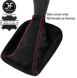 RED STITCH REAL SUEDE MANUAL GEAR GAITER FOR SUBARU IMPREZA WRX STI 2005-2007