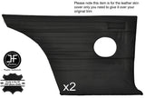 BLACK STITCH 2X FULL REAR DOOR CARD LEATHER COVERS FITS FORD CORTINA MK2 1600E