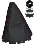RED STITCH MANUAL LEATHER GEAR GAITER FITS TOYOTA AVENSIS T27 MK3 2009-2015