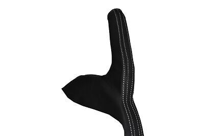 white stitch FITS NISSAN  QASHQAI 07-10 LEATHER HANDBRAKE GAITER CUSTOM NEW