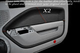 ORANGE  STITCH 2X DOOR CARD LEATHER SKIN COVERS FITS FORD MUSTANG 2005-2009