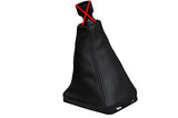 black stitching FITS SAAB 93 9-3 2003-2012 LEATHER GEAR GAITER CUSTOM NEW