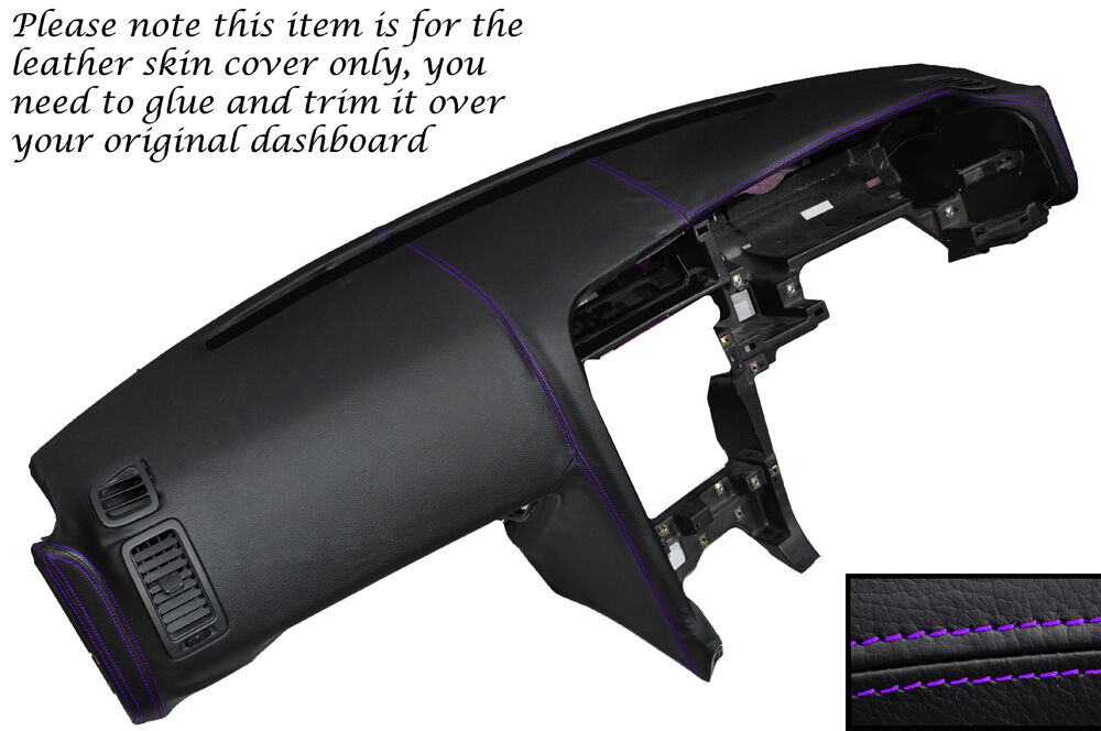 PURPLE STITCH DASH DASHBOARD LEATHER COVER FITS NISSAN SKYLINE GTS GTR R33 93-98
