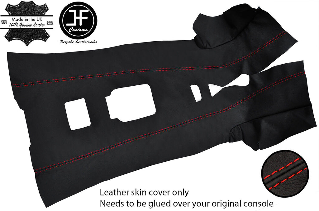 RED STITCH CENTRE CONSOLE TUNNEL REAL LEATHER COVER FOR HONDA S2000 AP1 99-03