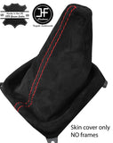 RED STITCHING REAL SUEDE MANUAL GEAR GAITER FITS MAZDA 323 323F 1998-2004
