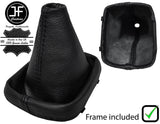 BLACK STITCH LEATHER MANUAL GEAR GAITER+PLASTIC FRAME FITS AUDI A3 8P 2004-2012