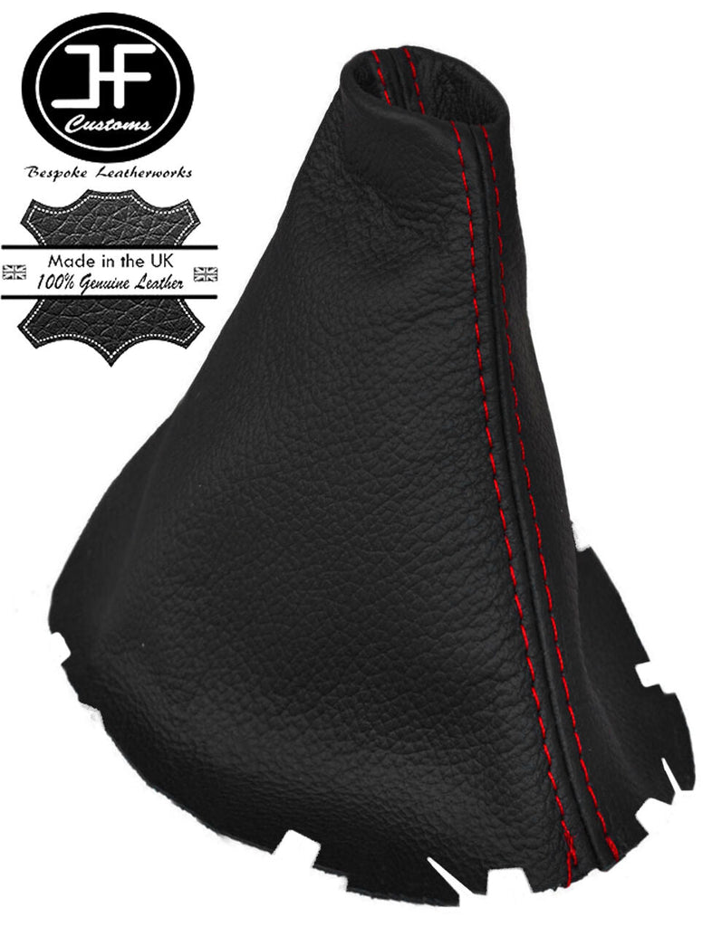 RED STITCHING MANUAL REAL LEATHER GEAR GAITER FITS VW SCIROCCO III 2008-2013