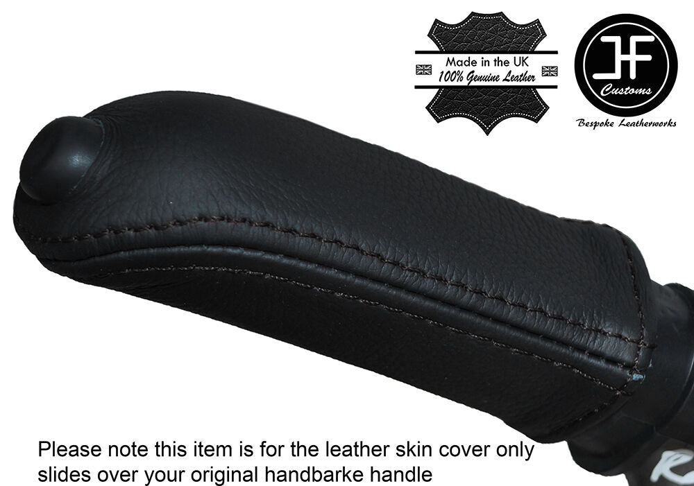 BLACK STITCHING HANDBRAKE HANDLE LEATHER COVER FITS FORD RANGER 2012-2016