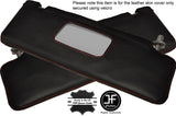 RED STITCHING 2X SUN VISORS LEATHER COVERS FITS MERCEDES 190 W201 1982-1993