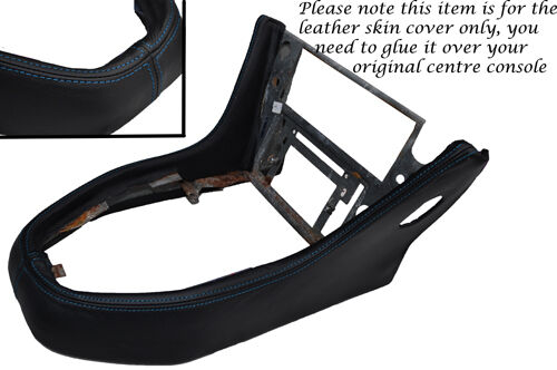 BLUE STITCH FITS TRIUMPH STAG MK1 MK2 CENTER CONSOLE LEATHER SKIN COVER ONLY