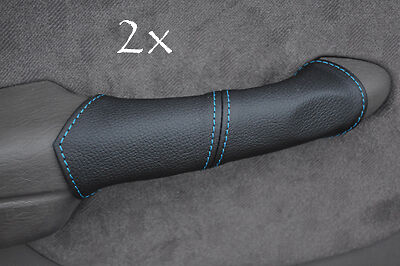 FITS CHRYSLER PT CRUISER 2X DOOR HANDLE blue stitch COVERS CUSTOM NEW MADE IN UK