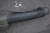 FITS CHRYSLER PT CRUISER 2X DOOR HANDLE blue stitch COVERS CUSTOM NEW MADE IN UK