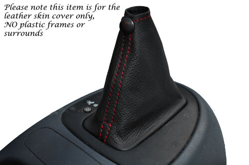 RED STITCHING FITS RENAULT KANGOO 00-09 LEATHER AUTO AUTOMATIC GEAR GAITER ONLY