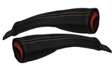 OAK STITCH FITS CORVETTE C5 Z06 97-04 2X SEAT BELT STALK LEATHER COVERS ONLY