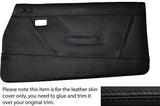 BLACK STITCH 2X FRONT FULL DOOR CARD SKIN COVERS FITS FORD ESCORT MK2 MEXICO RS