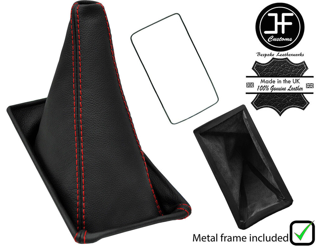 RED STITCH MANUAL GEAR GAITER + METAL FRAME FOR FORD MAVERICK R20 1993-2006