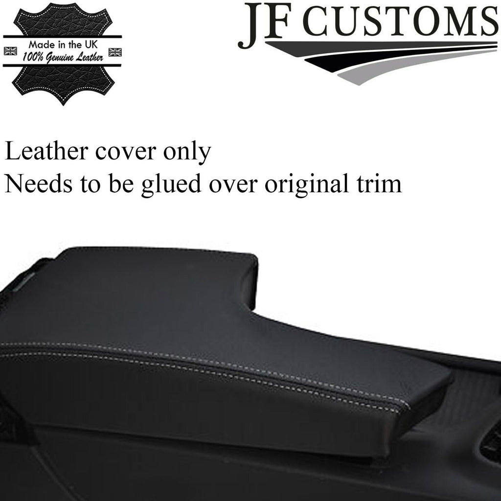 FITS VAUXHALL INSIGNIA LEATHER ARMREST COVER GREY STITCH CUSTOM NEW MADE IN UK