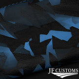 FOR MAZDA MX5 MK1 MIATA NA L BLUE STITCH UV PRINTED LEATHER GEAR GAITER + FRAME
