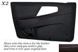 RED STITCHING 2X FRONT DOOR CARD COVERS FITS FORD SIERRA MK1 RS 4X4 5 DOOR