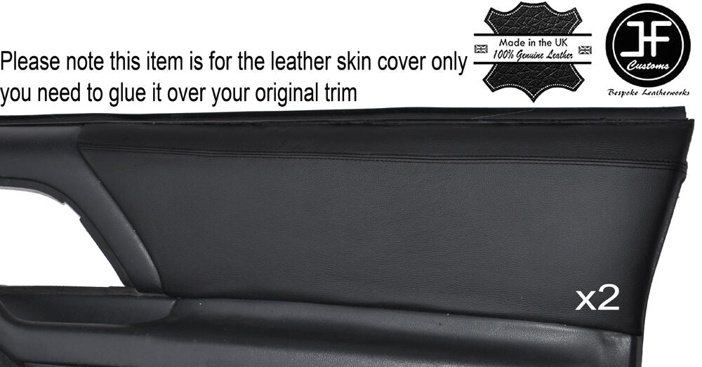 BLACK STITCH 2X FRONT DOOR CARD TRIM LEATHER COVERS FITS CHEVROLET CAMARO 93-02